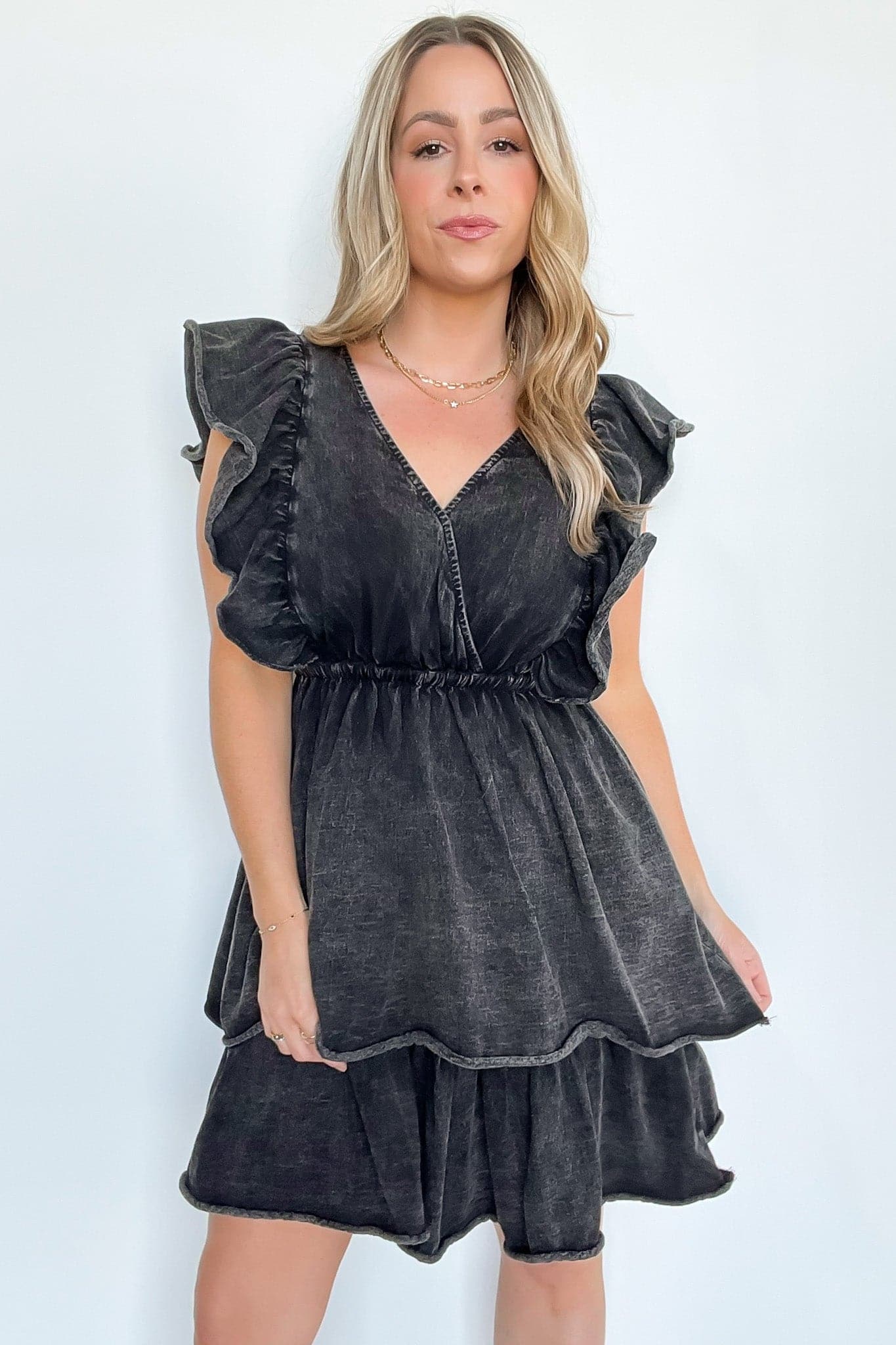  Lovely Spirit Flutter Sleeve Tiered Dress - FINAL SALE - Madison and Mallory