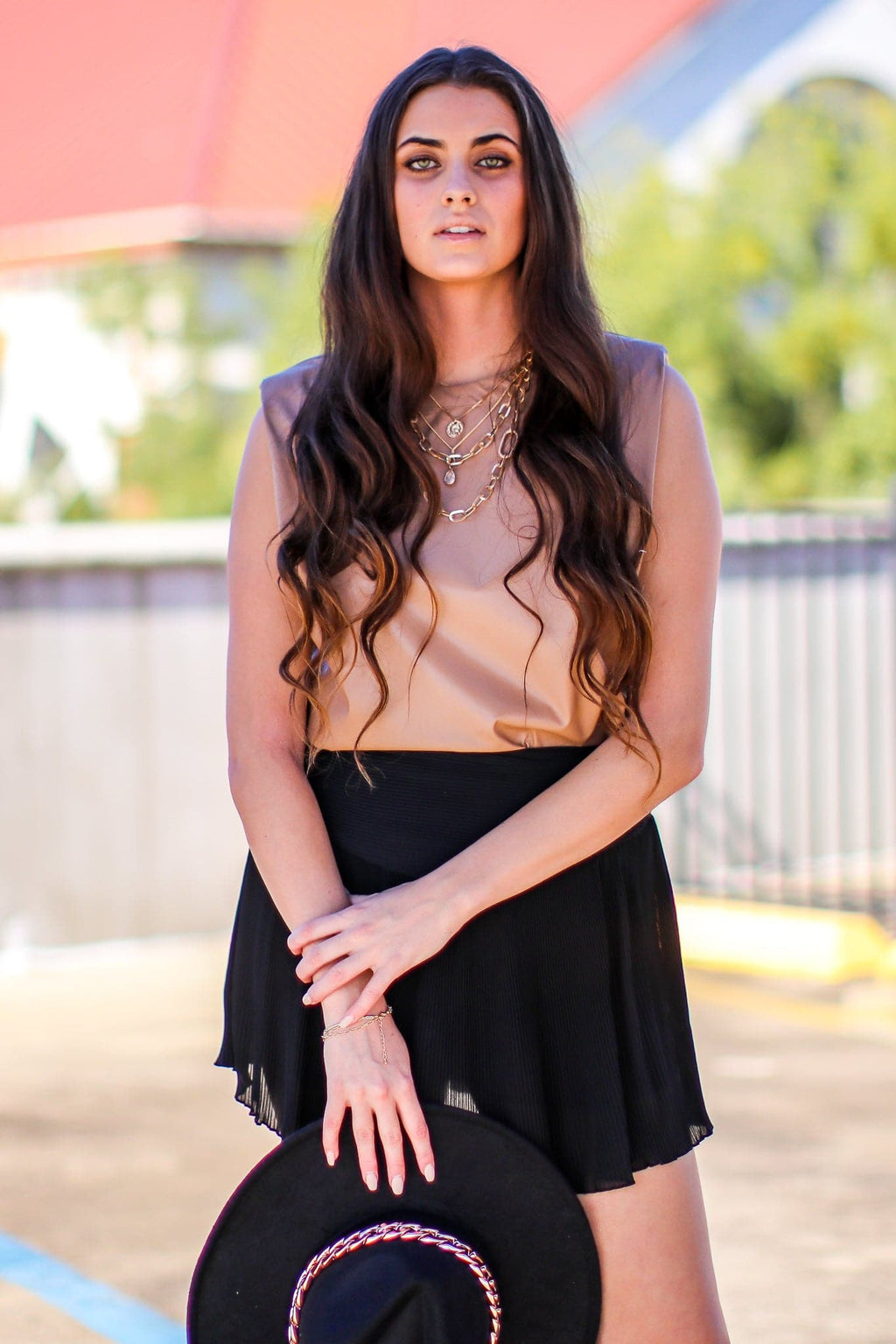  Lowri Vegan Leather Muscle Tank Top -  FINAL SALE - Madison and Mallory