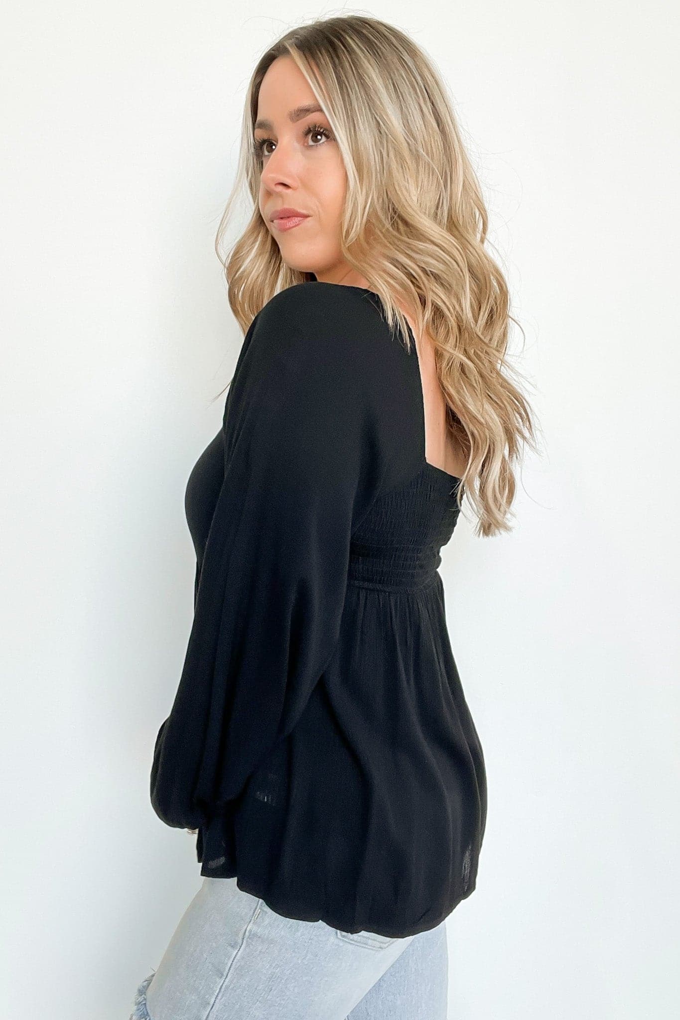  Luannie Flowy Peasant Top - BACK IN STOCK - Madison and Mallory