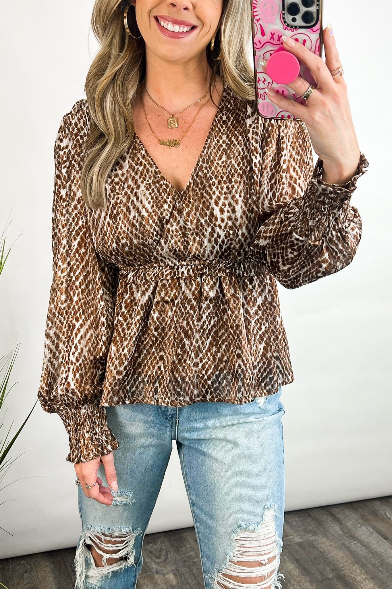  Make Some Poise Animal Print Surplice Top - FINAL SALE - Madison and Mallory