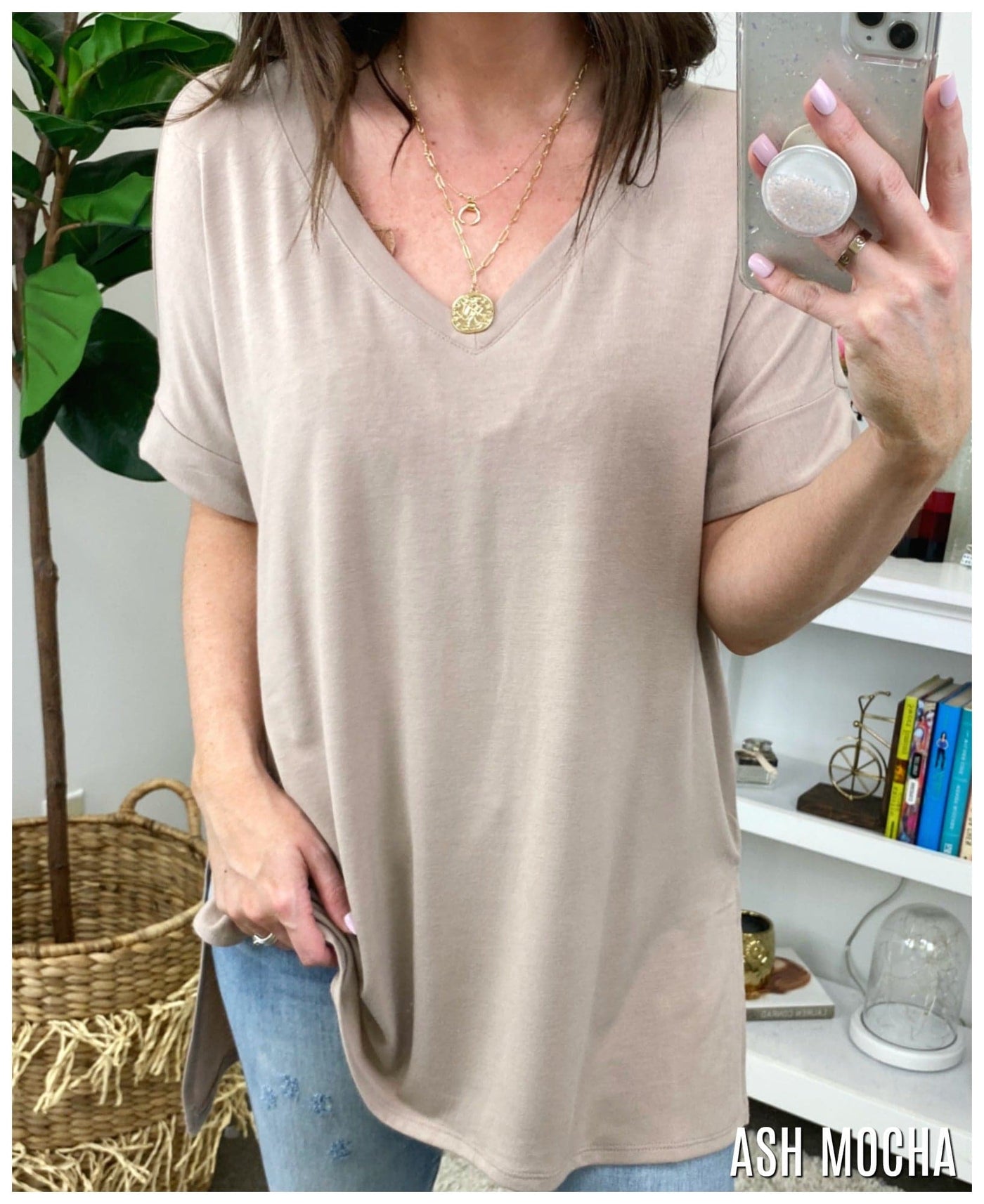  Mariza Rolled Sleeve Top - Madison and Mallory