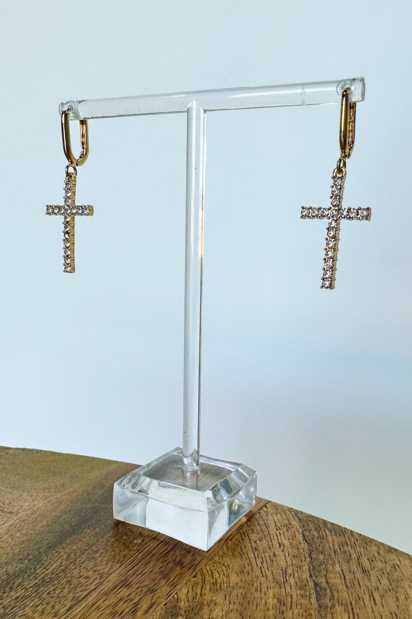  Markella Crystal Cross Dangle Earrings - Madison and Mallory