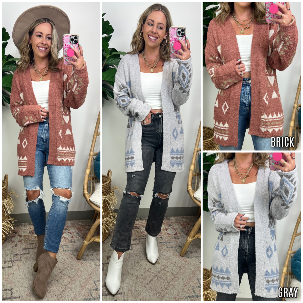  Meeting by Destiny Geo Print Cardigan - Madison and Mallory
