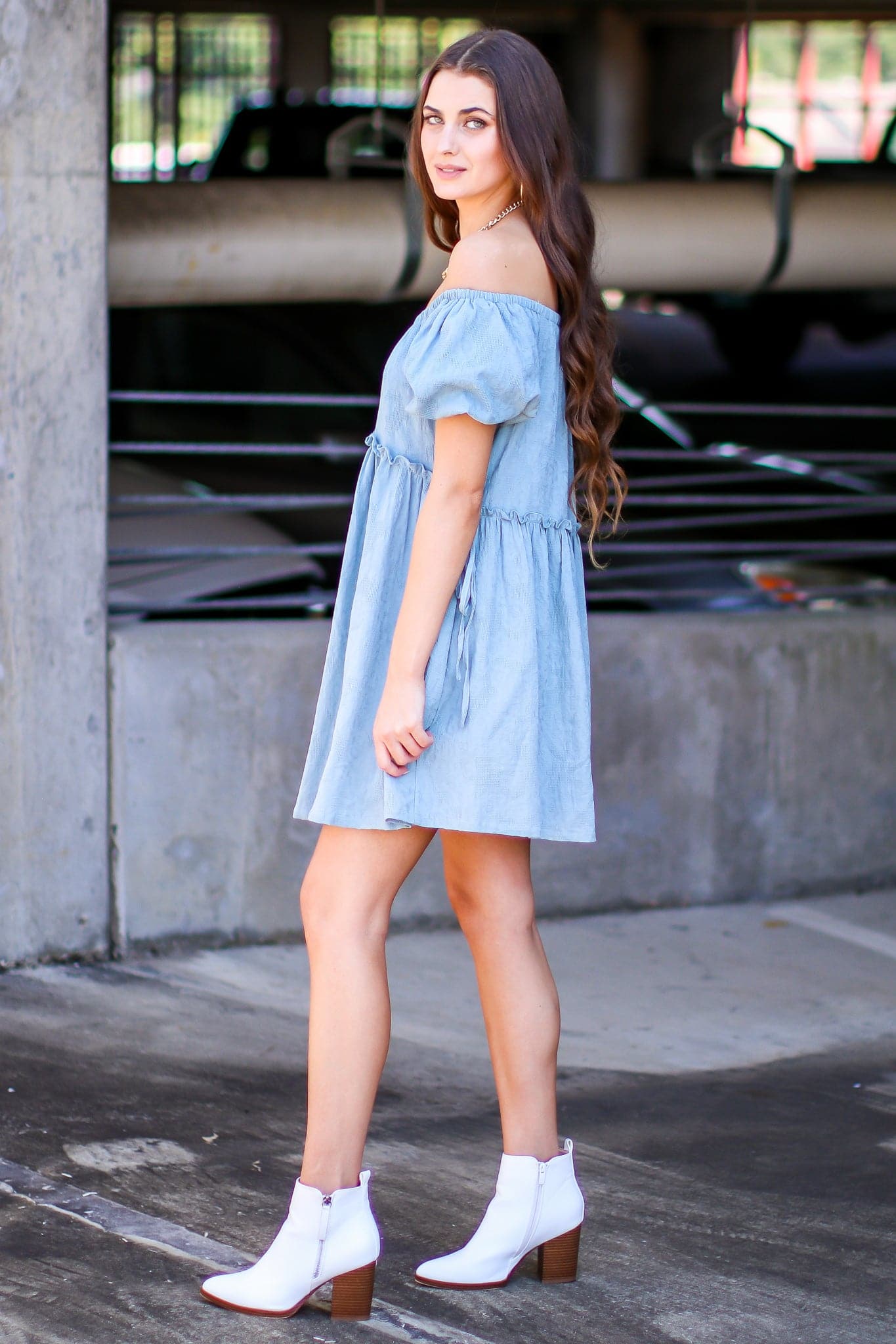  Milly Off Shoulder Flowy Dress - FINAL SALE - Madison and Mallory