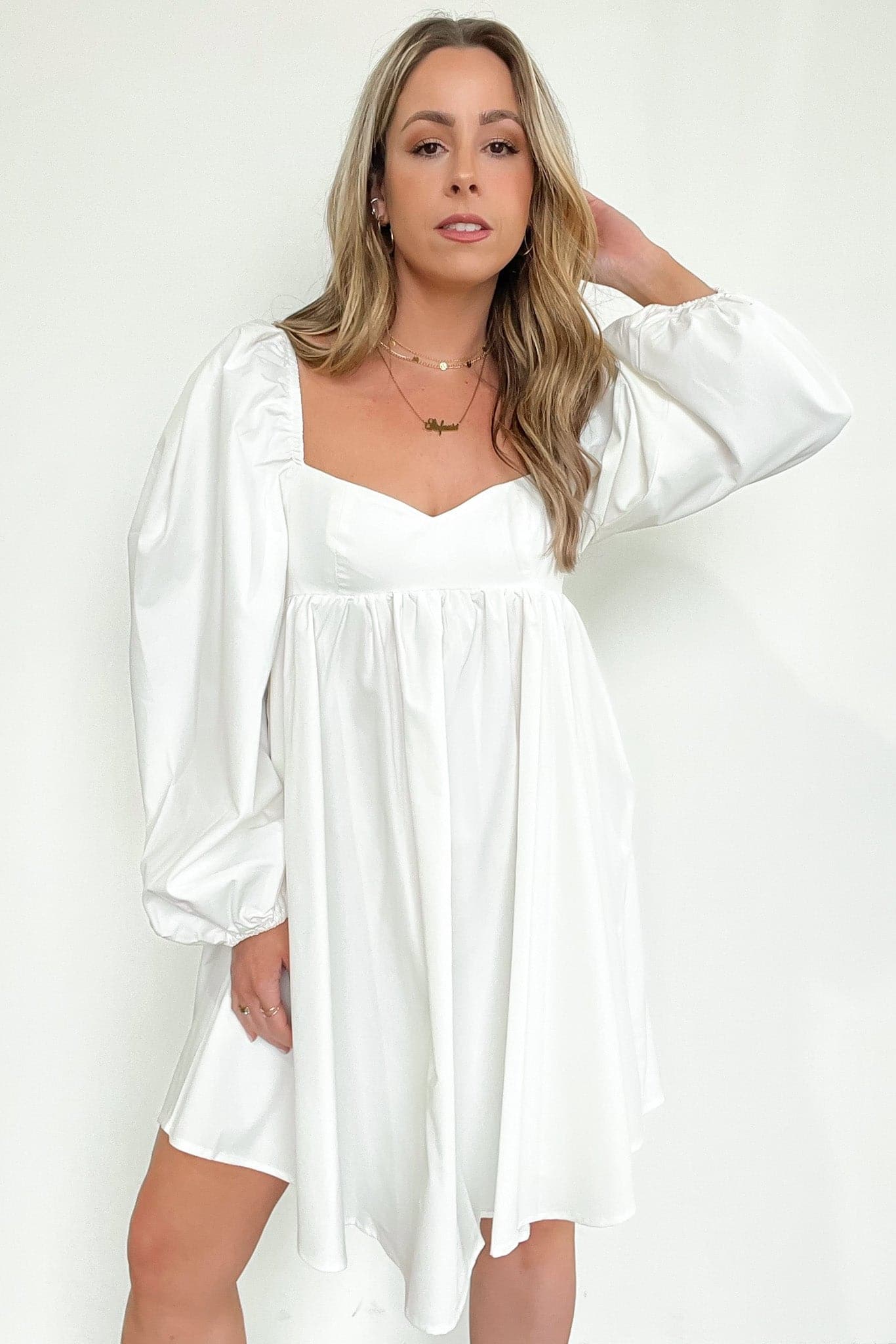  Miracles Happen Babydoll Bubble Sleeve Dress - FINAL SALE - Madison and Mallory