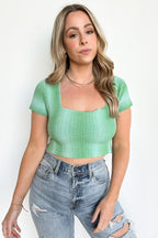  Mortilla Striped Lace Up Back Cropped Top - FINAL SALE - Madison and Mallory
