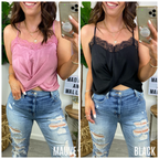  Must Be a Twist Front Lace Tank Top - FINAL SALE - Madison and Mallory