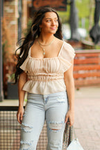  My Heart is Yours Flutter Ruffle Smocked Top - FINAL SALE - Madison and Mallory