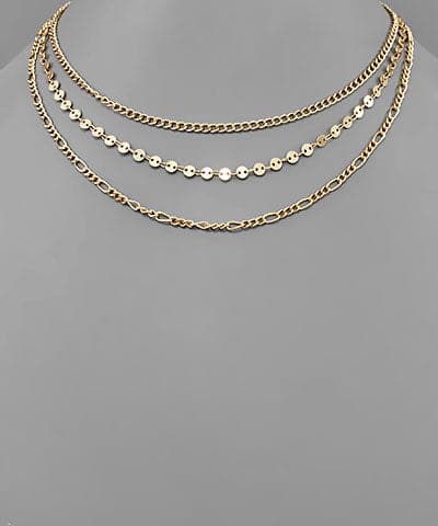  Sanson Three Layered Chain Necklace - Madison and Mallory