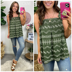 Nadea Boho Embroidered Tie Strap Tank Top - FINAL SALE - Madison and Mallory