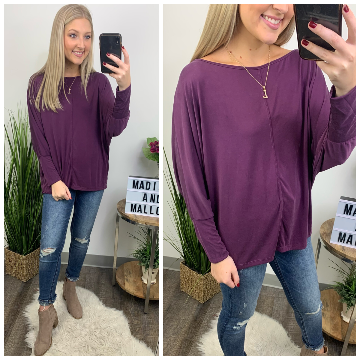  Nara Relaxed Dolman Sleeve Top - Madison and Mallory