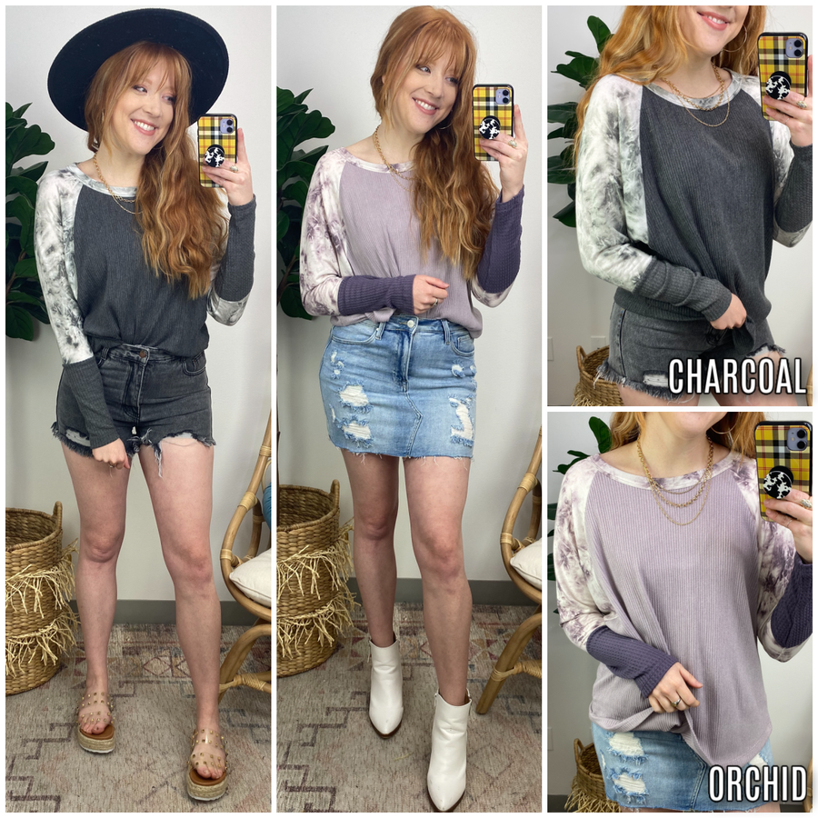  Navas Cloud Wash Contrast Top - FINAL SALE - Madison and Mallory