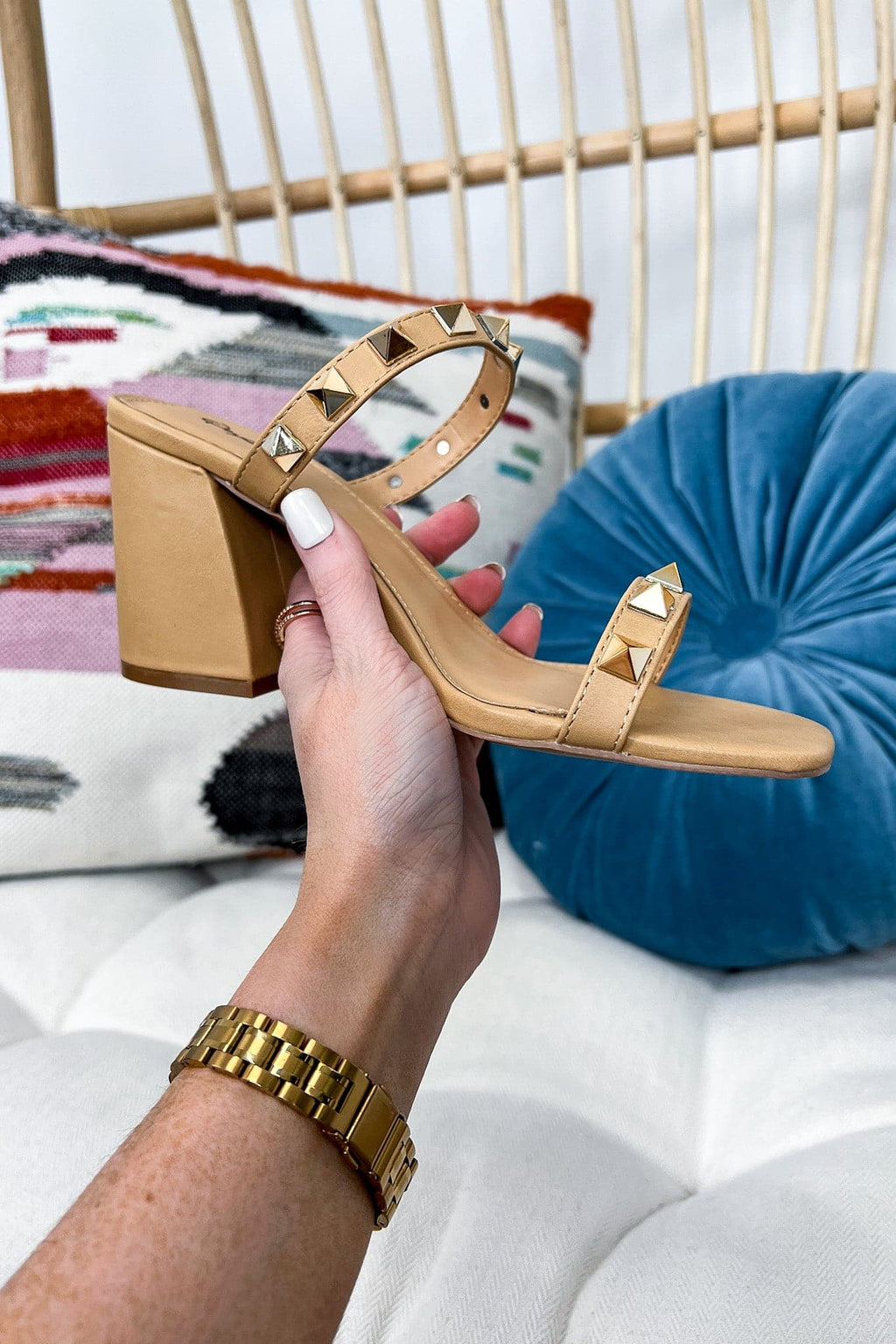  New Ambition Studded Strappy Heels - FINAL SALE - Madison and Mallory