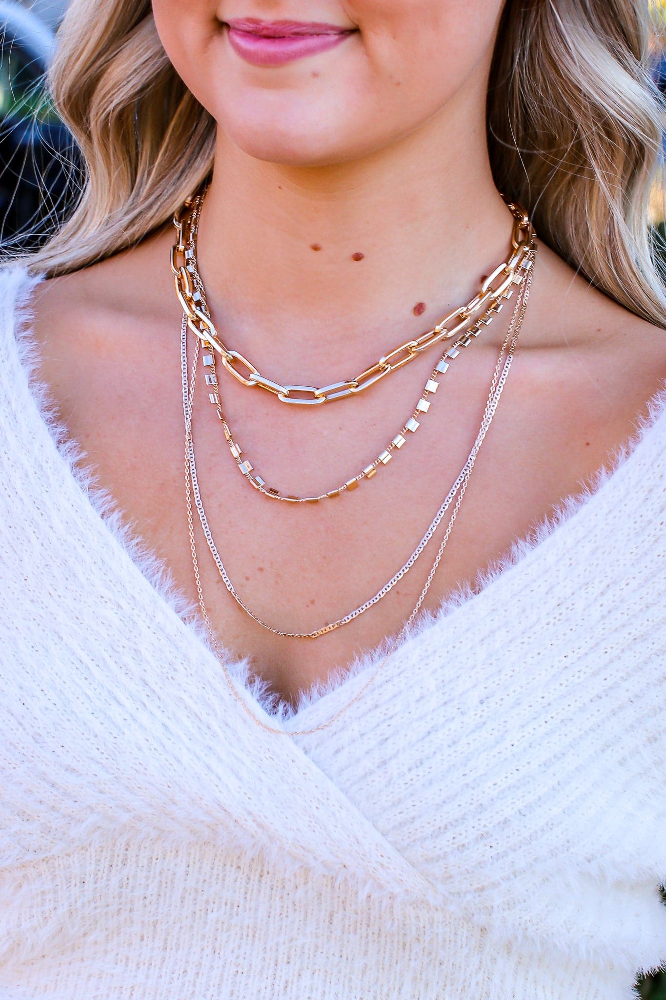 Gold Nyra Layered Chain Necklace - BACK IN STOCK - Madison and Mallory