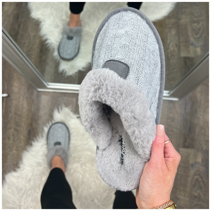  On Cloud Nine Faux Fur Slippers - FINAL SALE - Madison and Mallory
