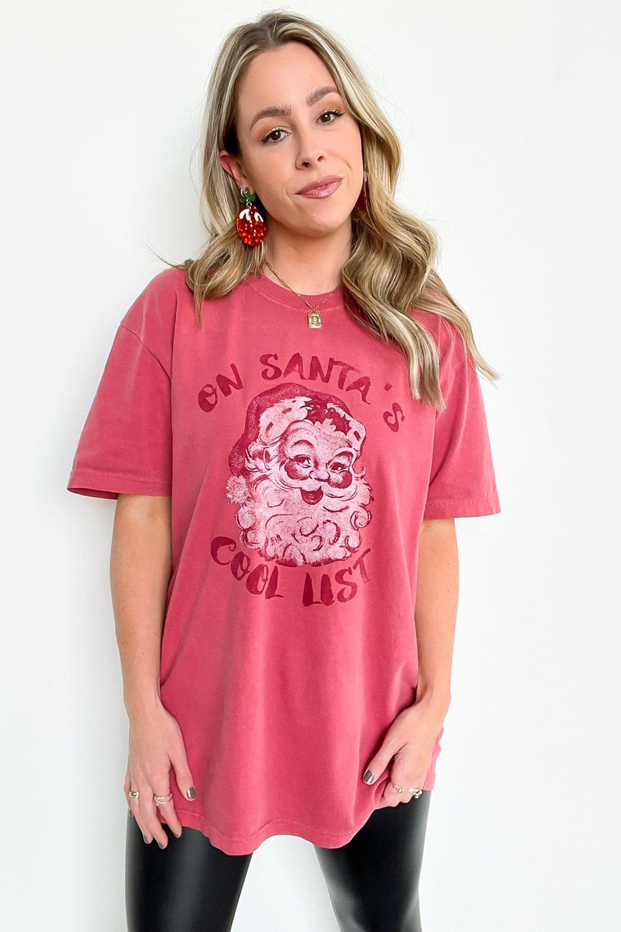  On Santa's Cool List Graphic Tee - Madison and Mallory