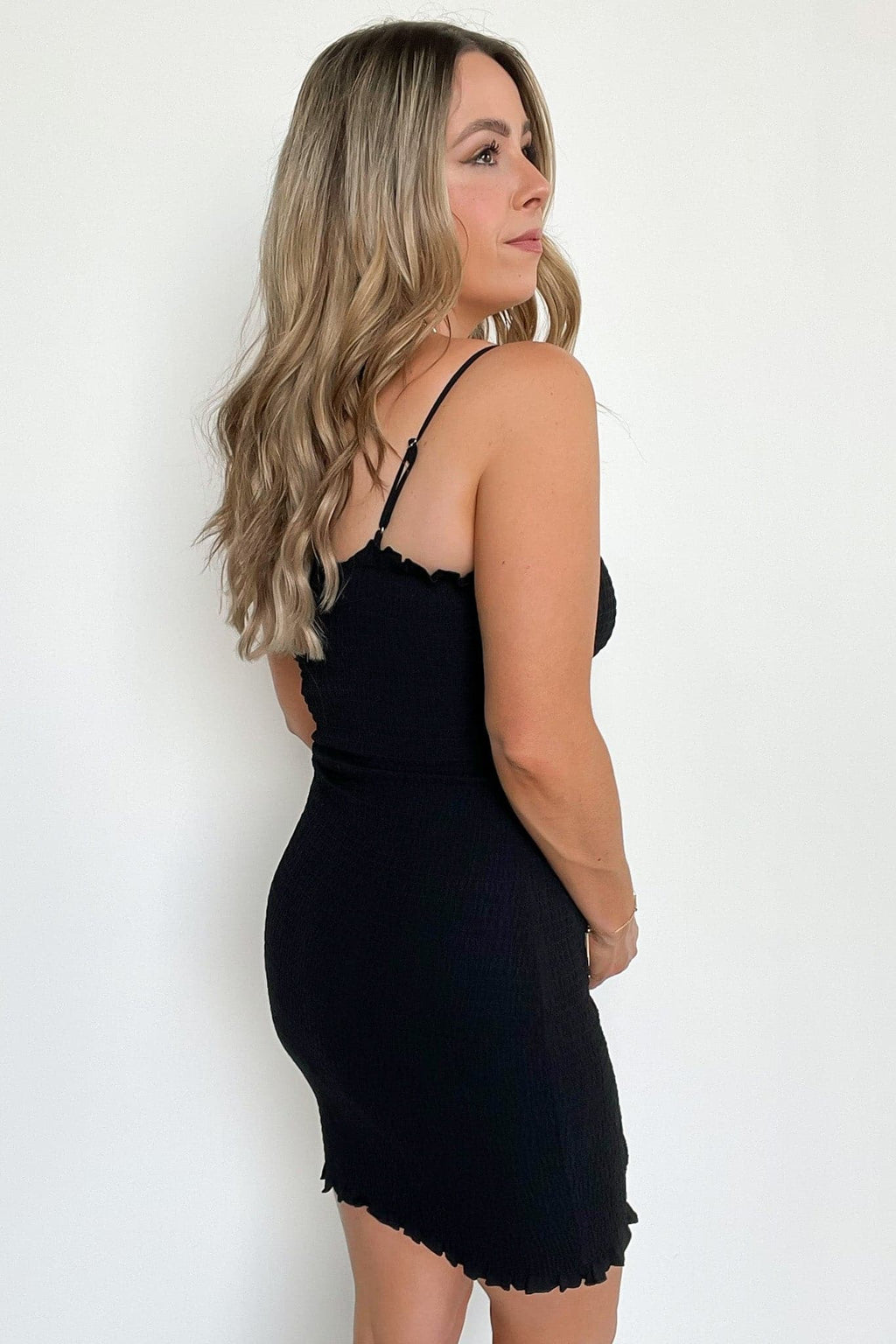  Past Daydream Smocked Ruched Ruffle Dress - FINAL SALE - Madison and Mallory