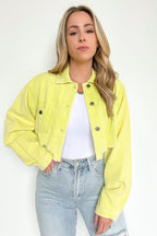  Perfect Promise Cropped Distressed Corduroy Jacket - FINAL SALE - Madison and Mallory