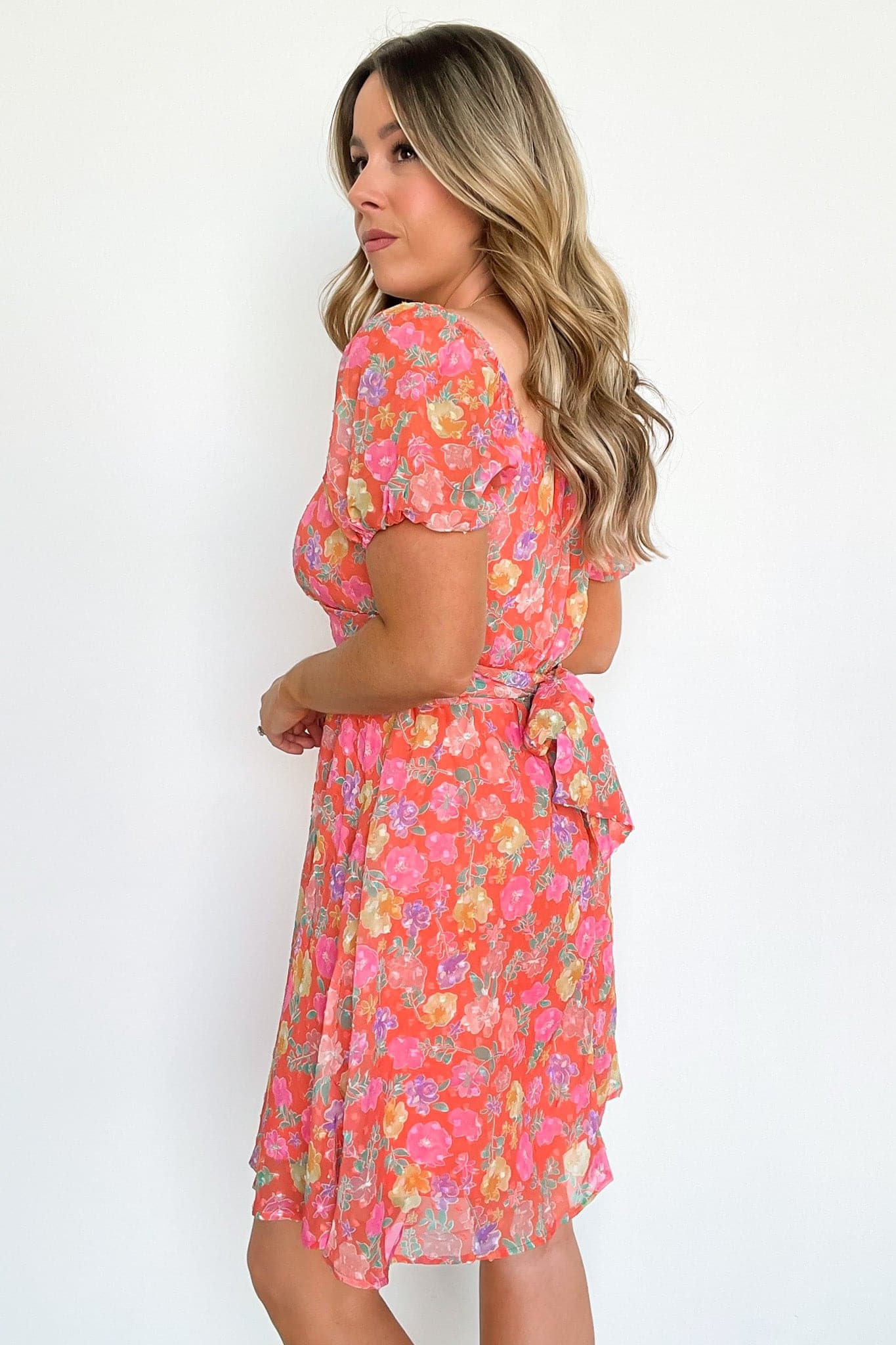  Pretty in Petals Floral Tie Back Flare Dress - FINAL SALE - Madison and Mallory