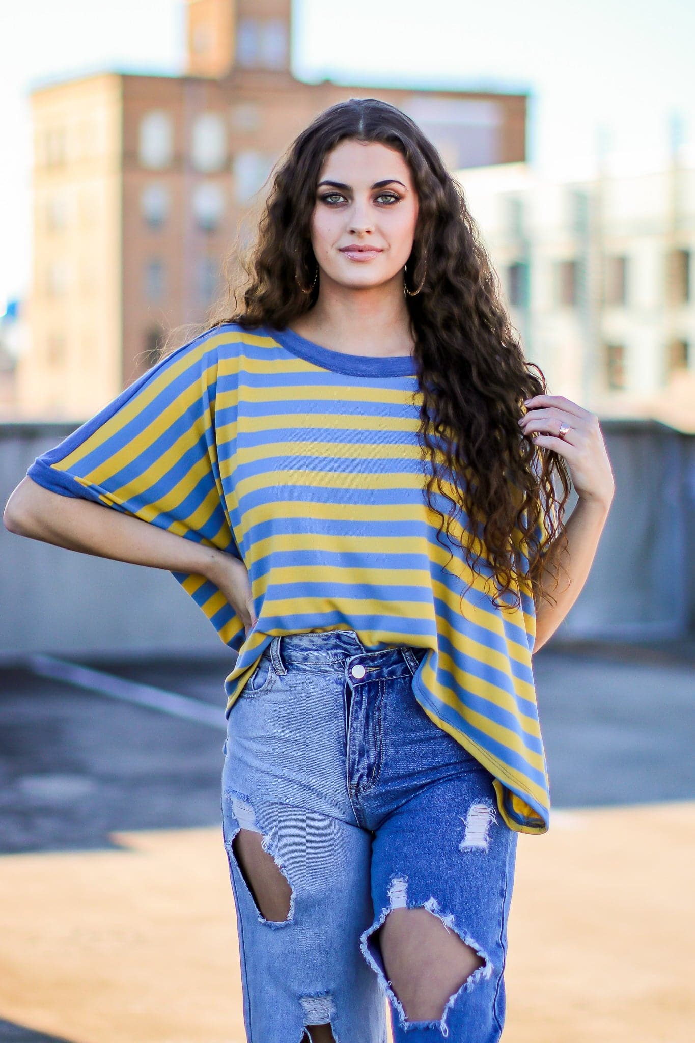  Pure Ambition Striped Dolman Sleeve Top - FINAL SALE - Madison and Mallory