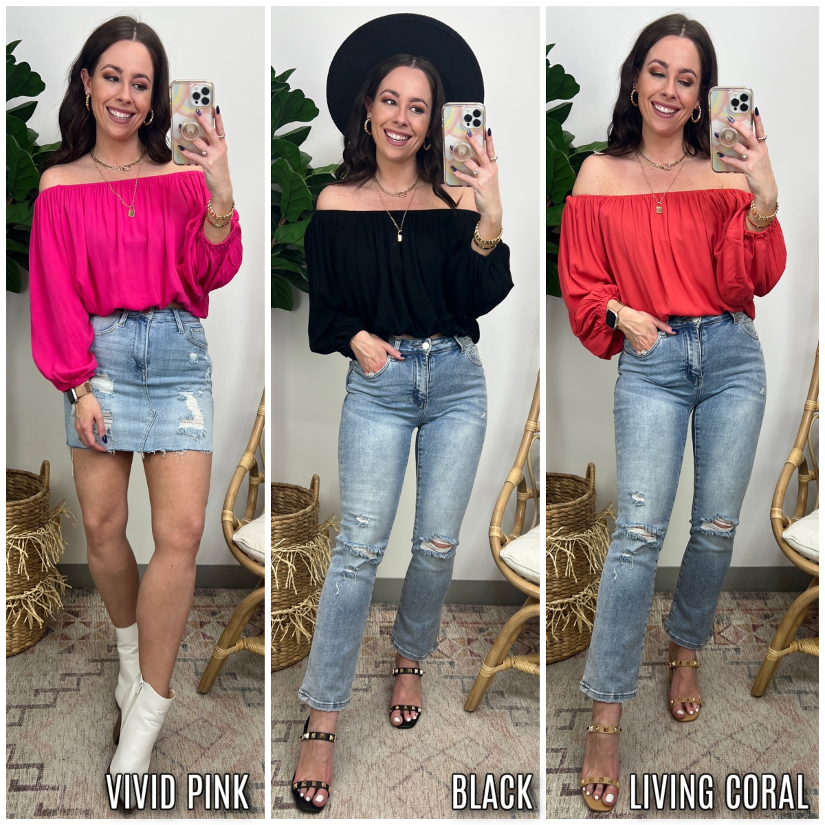  Quita Off Shoulder Balloon Sleeve Top - Madison and Mallory