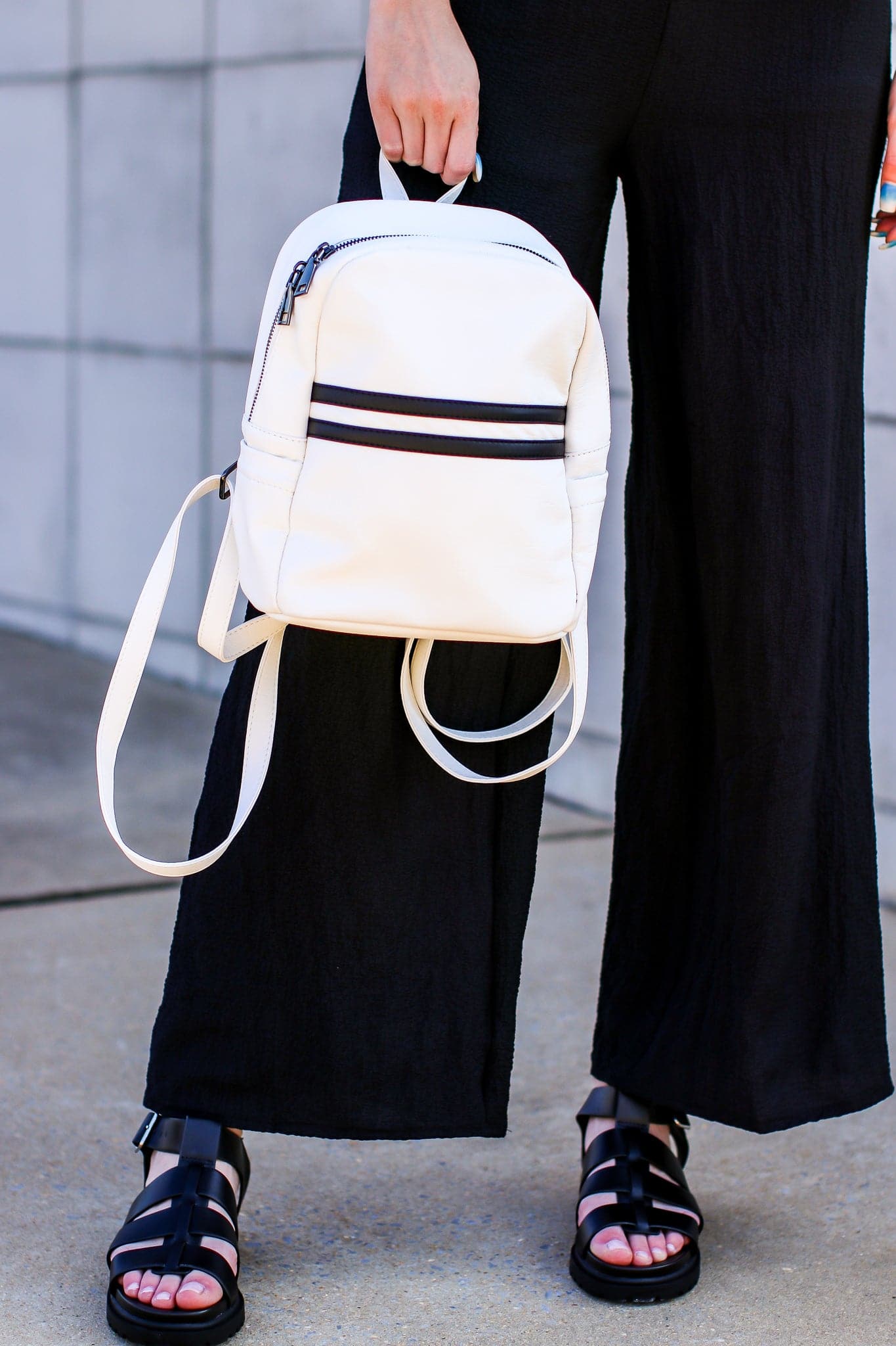  Race Is On Striped Backpack - FINAL SALE - Madison and Mallory