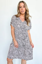  Rakita V-Neck Animal Print Tiered Dress - FINAL SALE - Madison and Mallory
