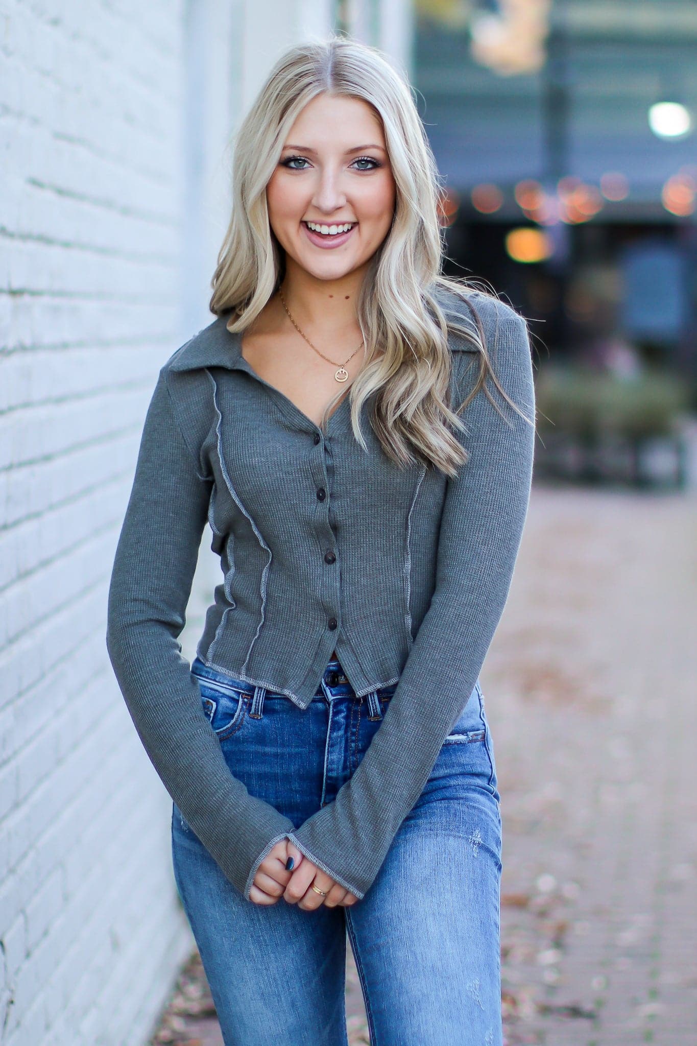  Raymay Long Sleeve Button Down Top - FINAL SALE - Madison and Mallory