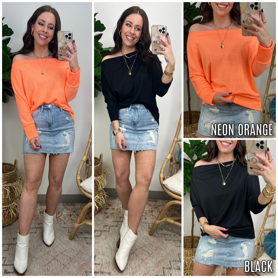 Reaching Out Off Shoulder Relaxed Top - FINAL SALE - Madison and Mallory