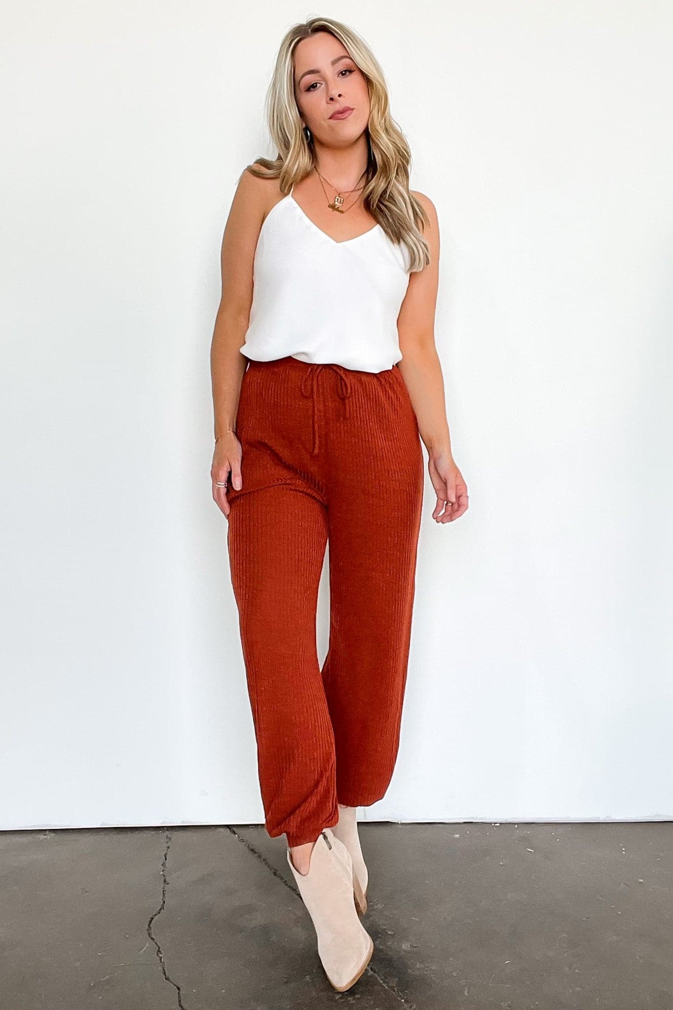  Real Quick Ribbed Drawstring Joggers - FINAL SALE - Madison and Mallory