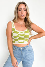 Rhythm Checker Knit Top - FINAL SALE - Madison and Mallory