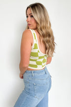 Rhythm Checker Knit Top - FINAL SALE - Madison and Mallory
