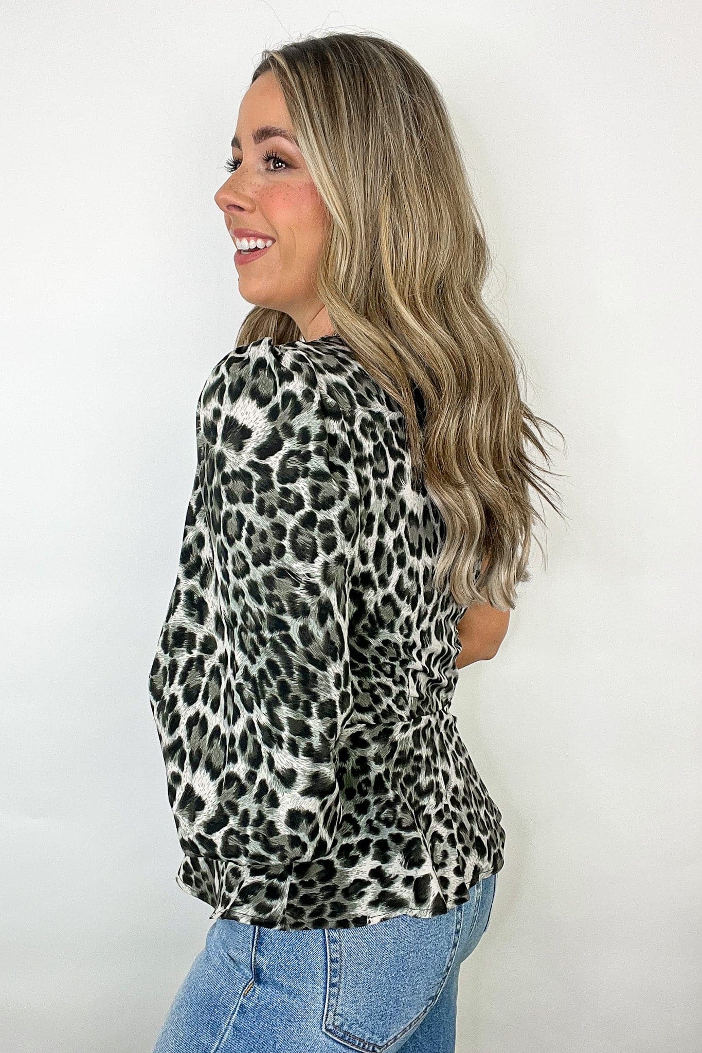 Right Way One Shoulder Animal Print Top FINAL SALE