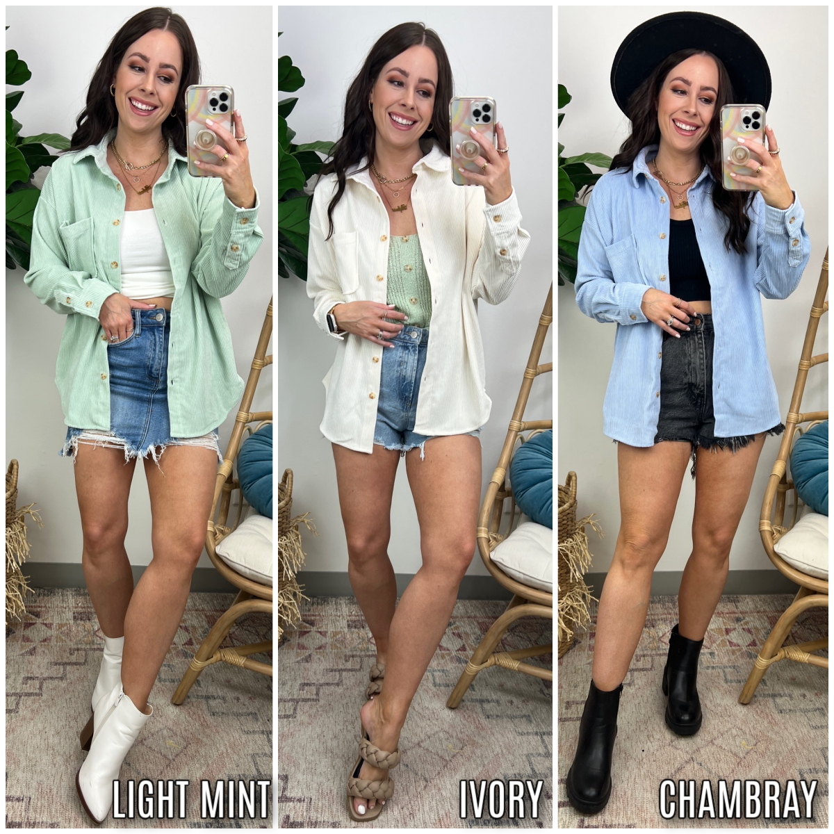  Rory Corduroy Button Down Shacket - Madison and Mallory