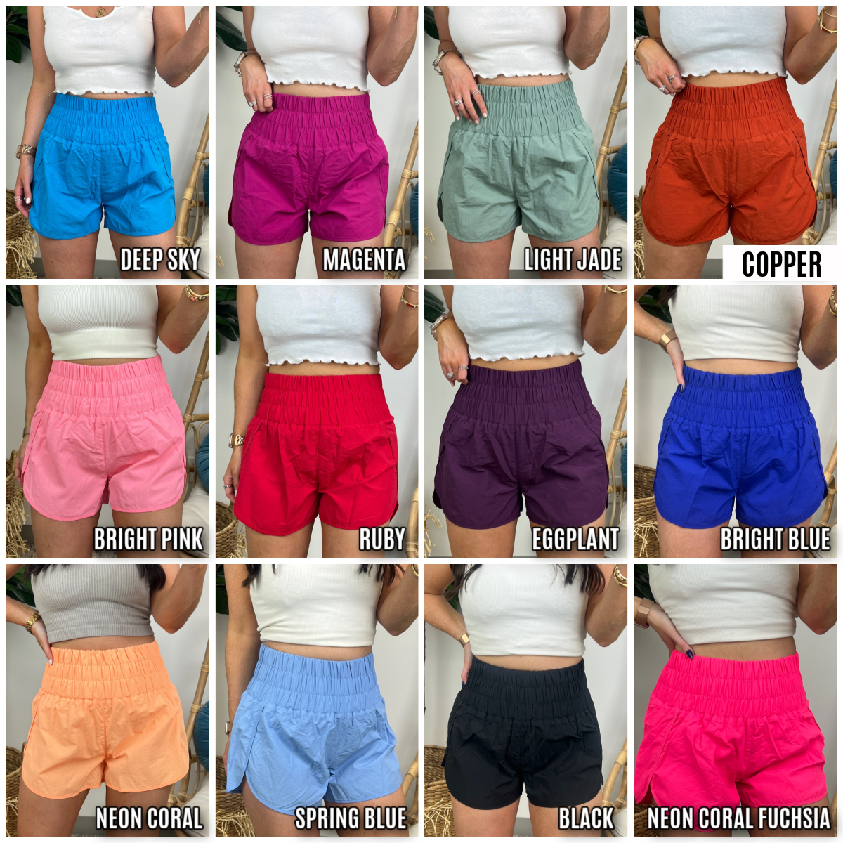  Running Errands High Waist Smocked Waist Shorts - BACK IN STOCK - Madison and Mallory