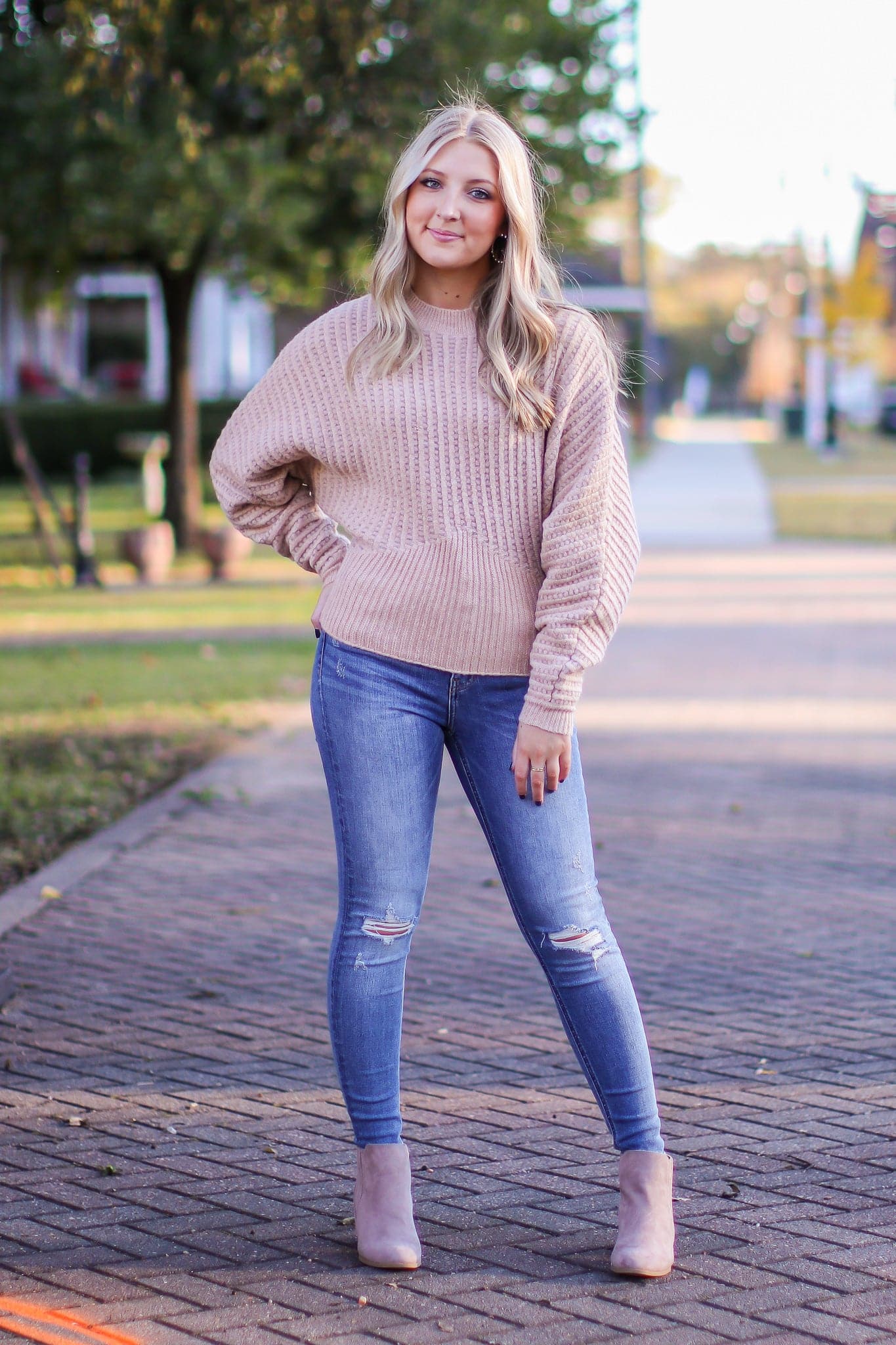  Saffron Mock Neck Ribbed Knit Pullover - FINAL SALE - Madison and Mallory