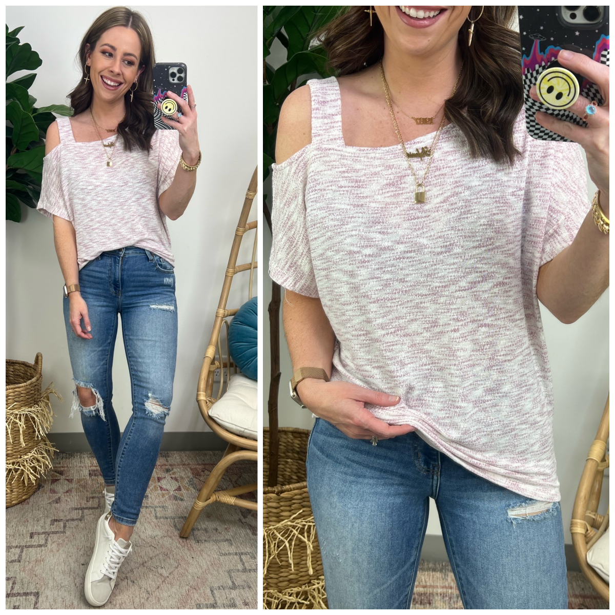  Said it All Cold Shoulder Strappy Top - FINAL SALE - Madison and Mallory