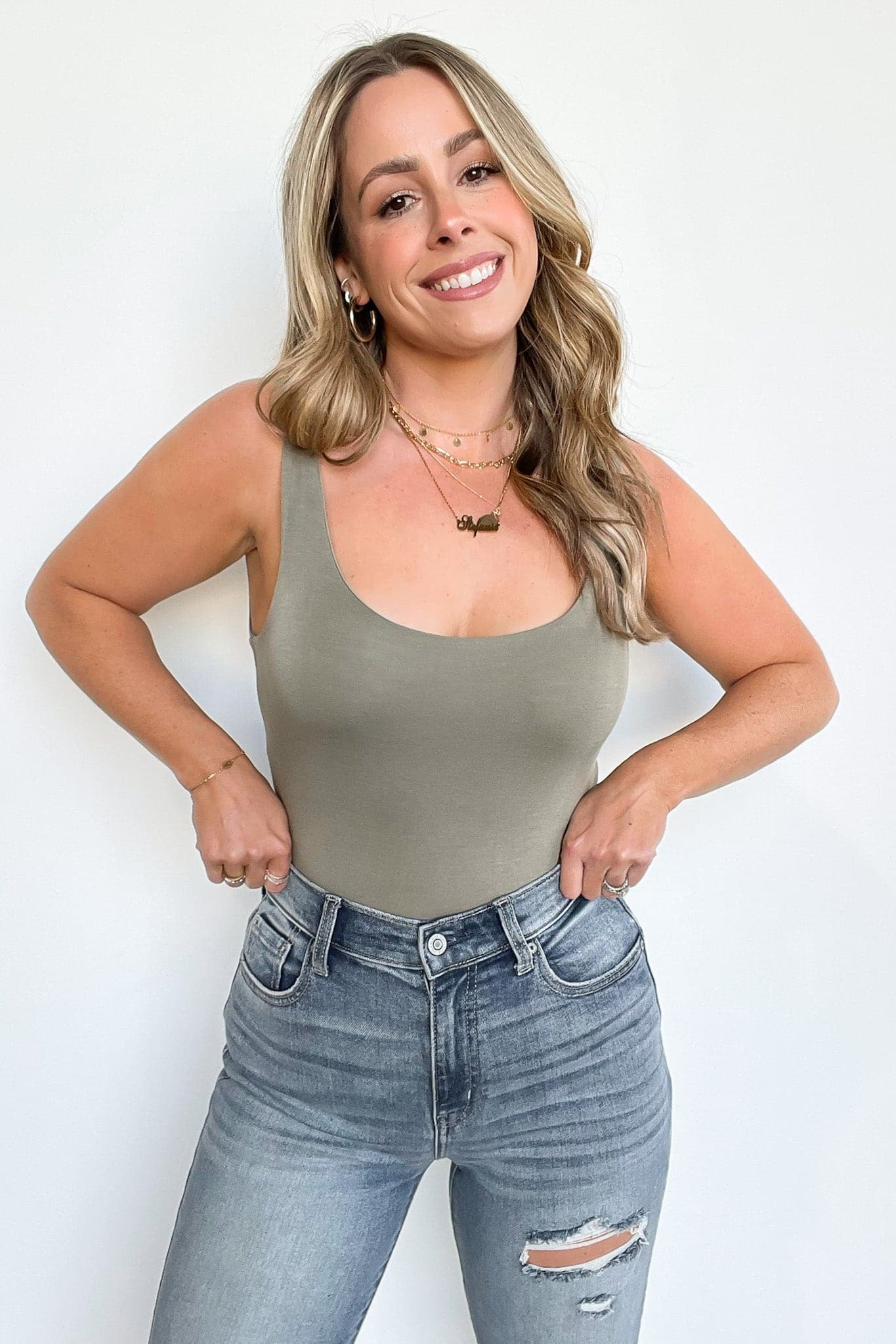  Salzano Double Scoop Neck Tank - Madison and Mallory