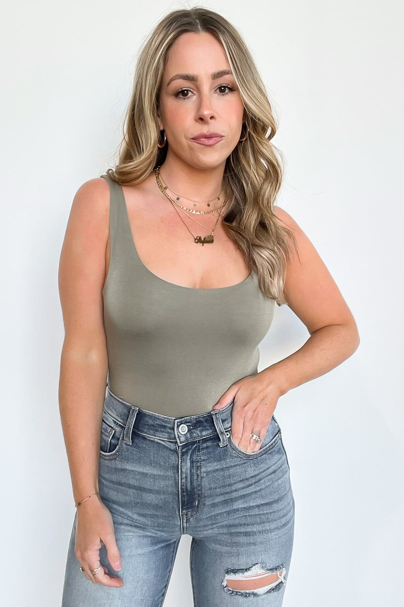  Salzano Double Scoop Neck Tank - Madison and Mallory