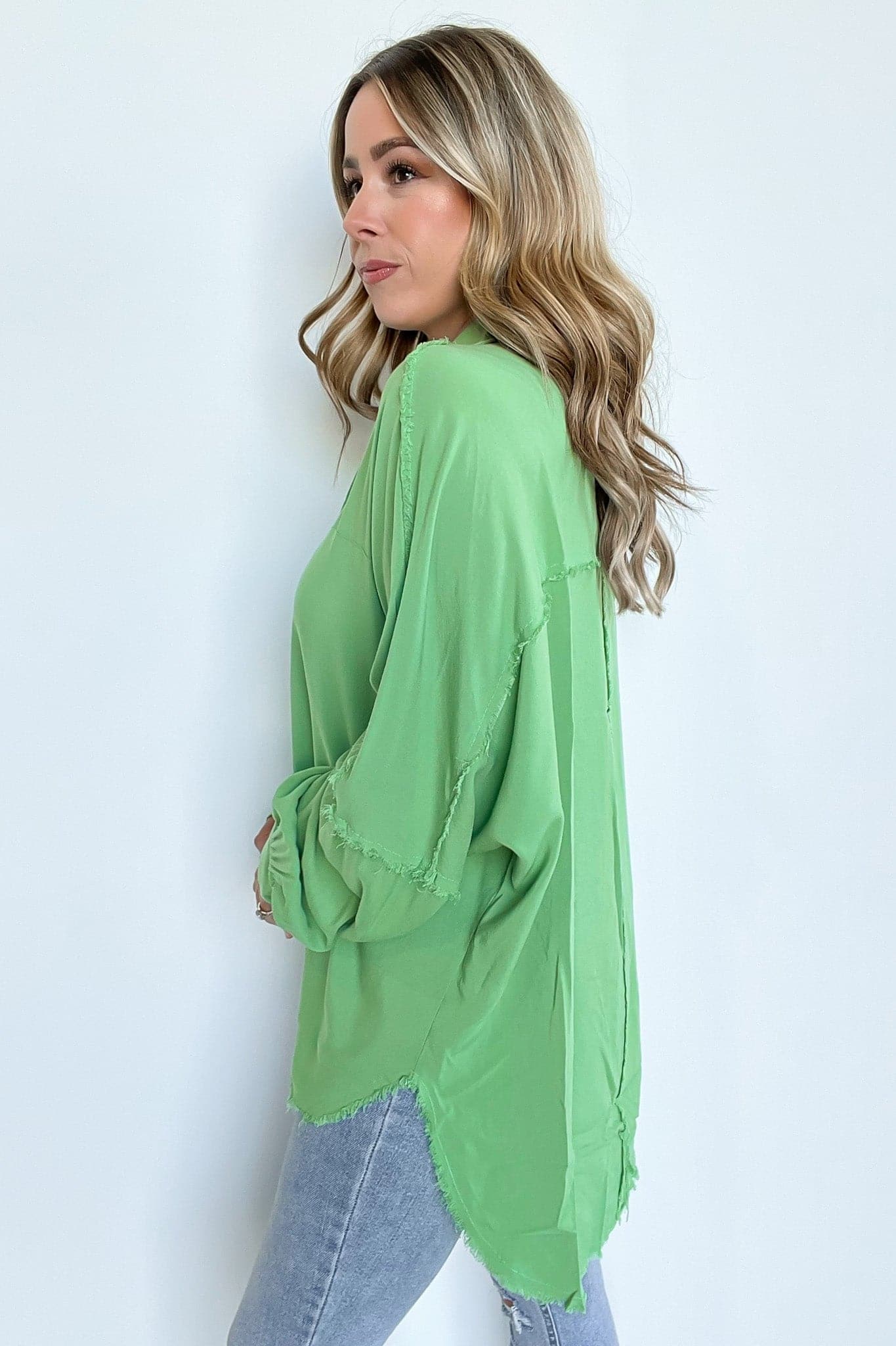  Santa Monica Oversized Button Down Top - BACK IN STOCK - Madison and Mallory
