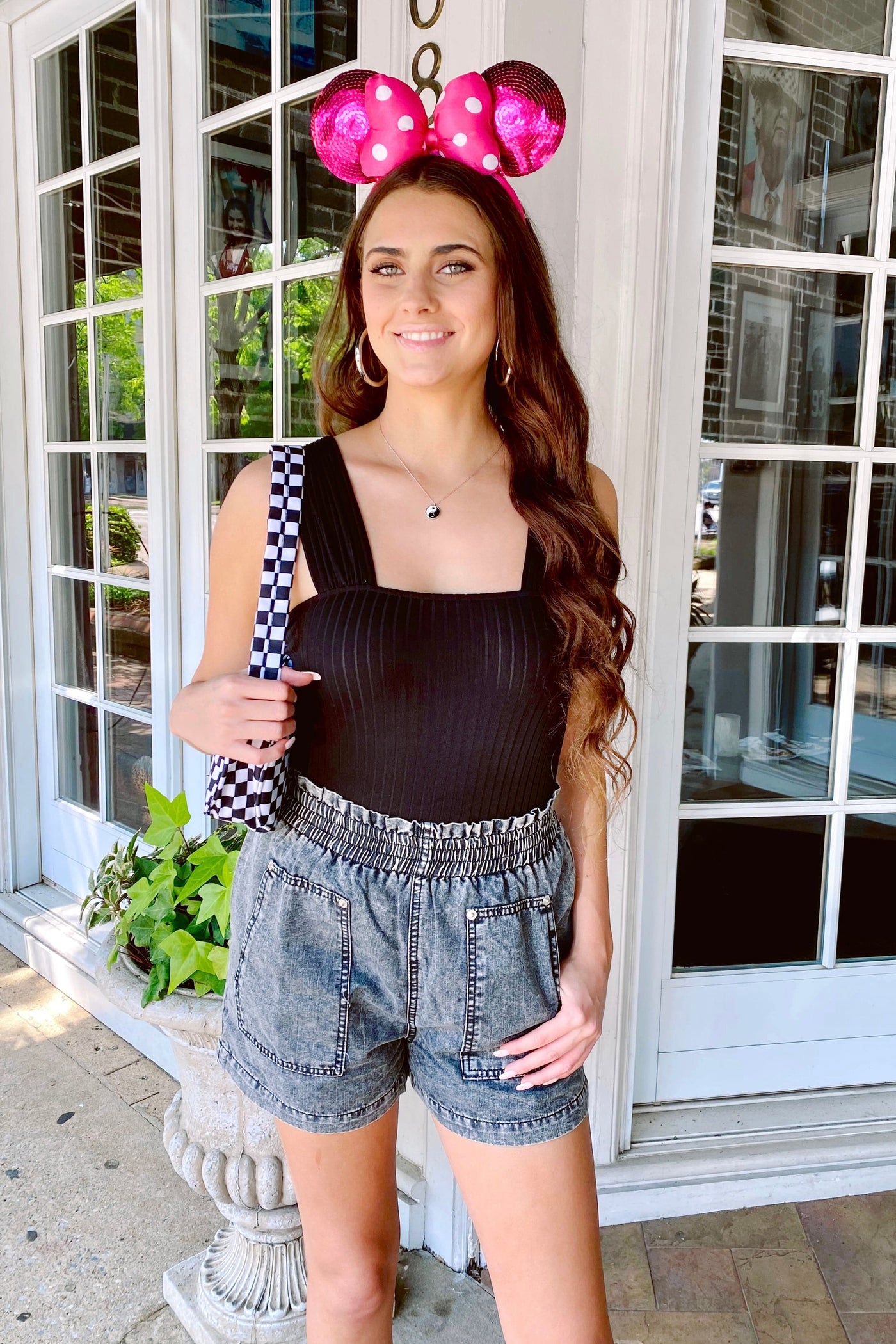  Say the Word Acid Wash Denim Paper Bag Waist Shorts - FINAL SALE - Madison and Mallory