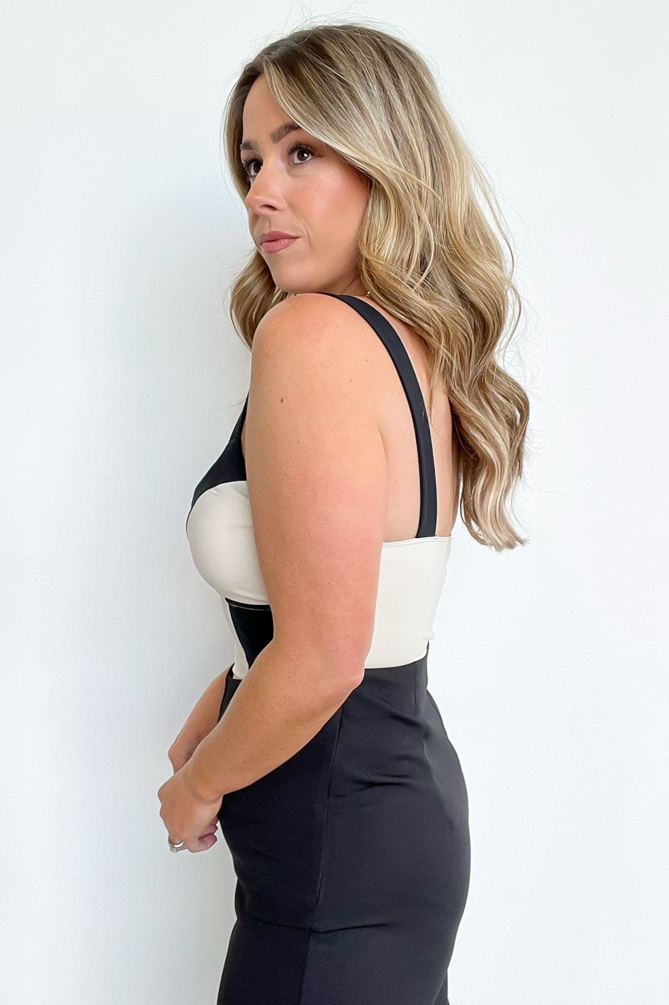  Seanna Color Block Bustier Bodysuit - FINAL SALE - Madison and Mallory
