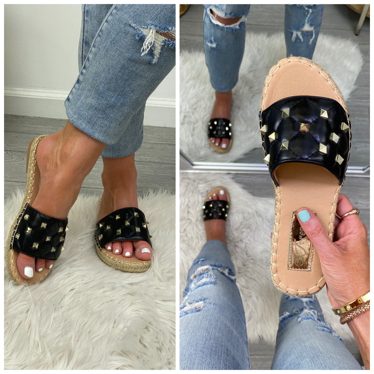 Searching for Sunshine Studded Espadrille Sandals - FINAL SALE - Madison and Mallory