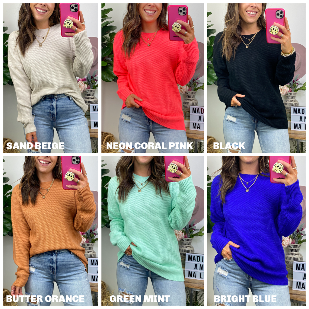  Seasonal Refresh Knit Sweater - FINAL SALE - Madison and Mallory