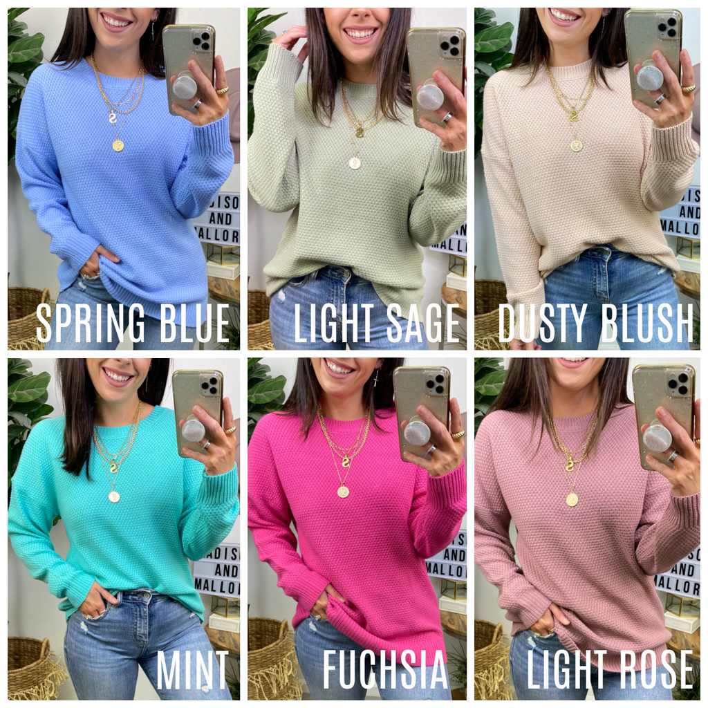  Seasonal Refresh Knit Sweater - FINAL SALE - Madison and Mallory