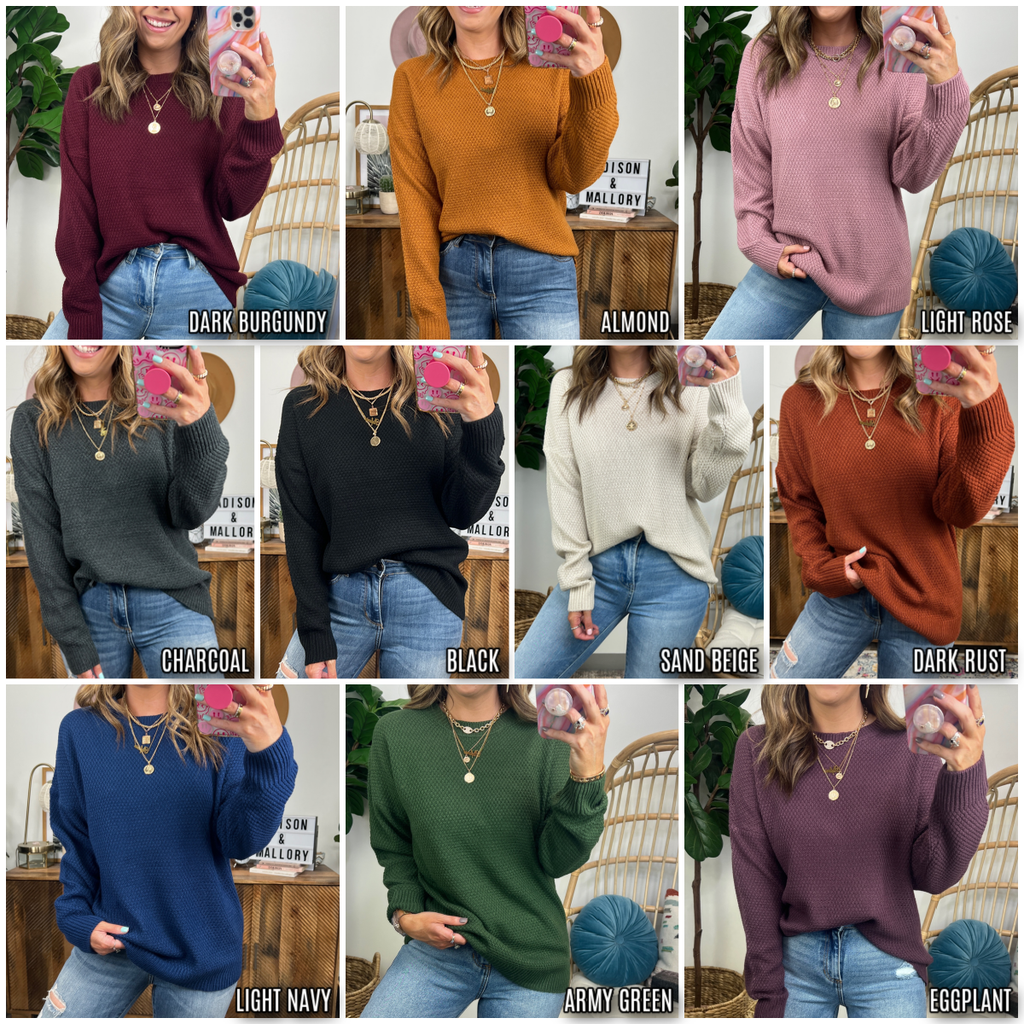  Seasonal Refresh Knit Sweater - FINAL SALE - Madison and Mallory