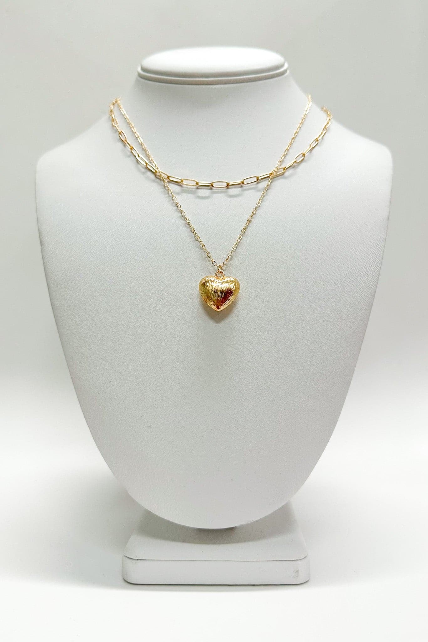 Gold Sellah Heart Chain Layered Necklace - Madison and Mallory