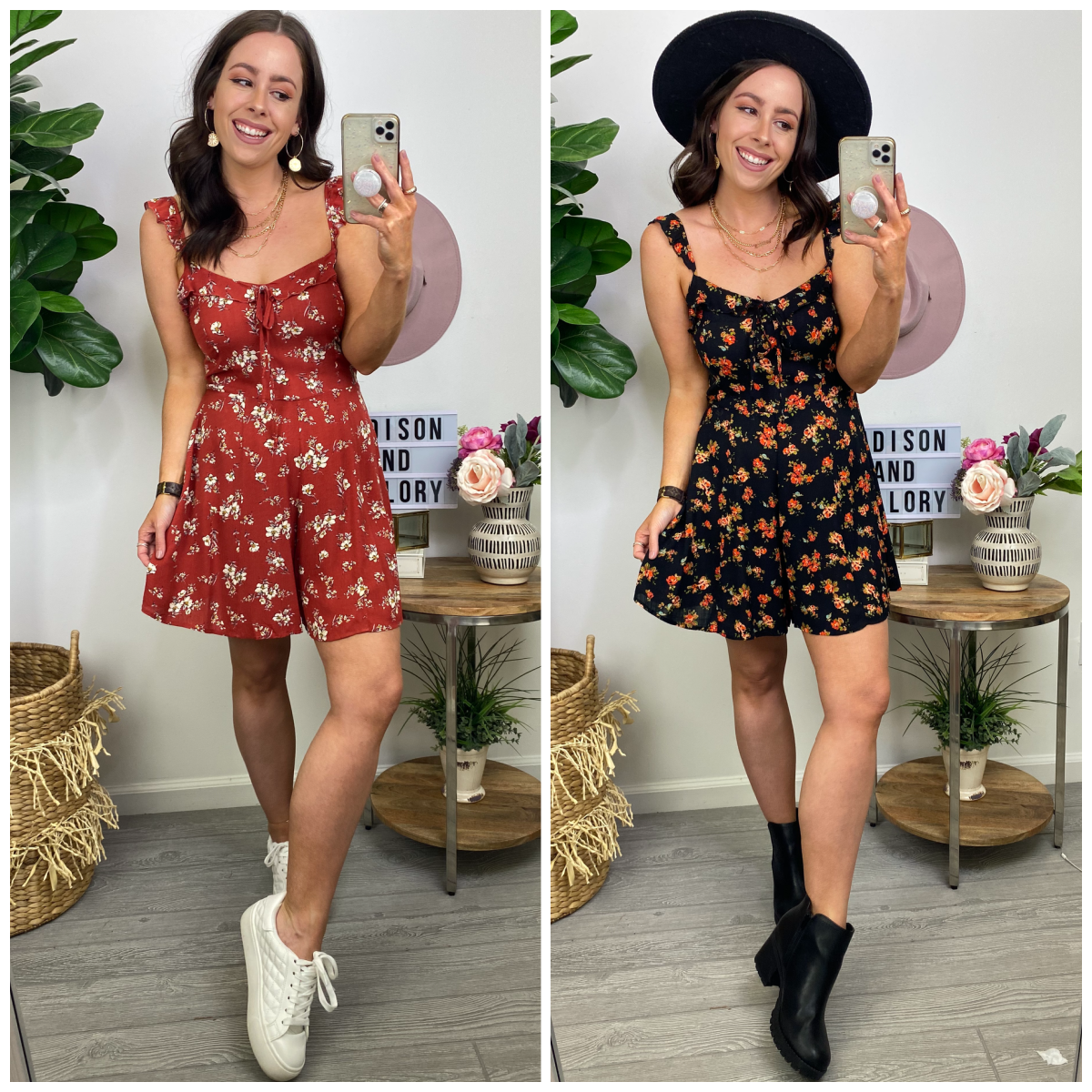  Send My Love Floral Ruffle Romper - Madison and Mallory