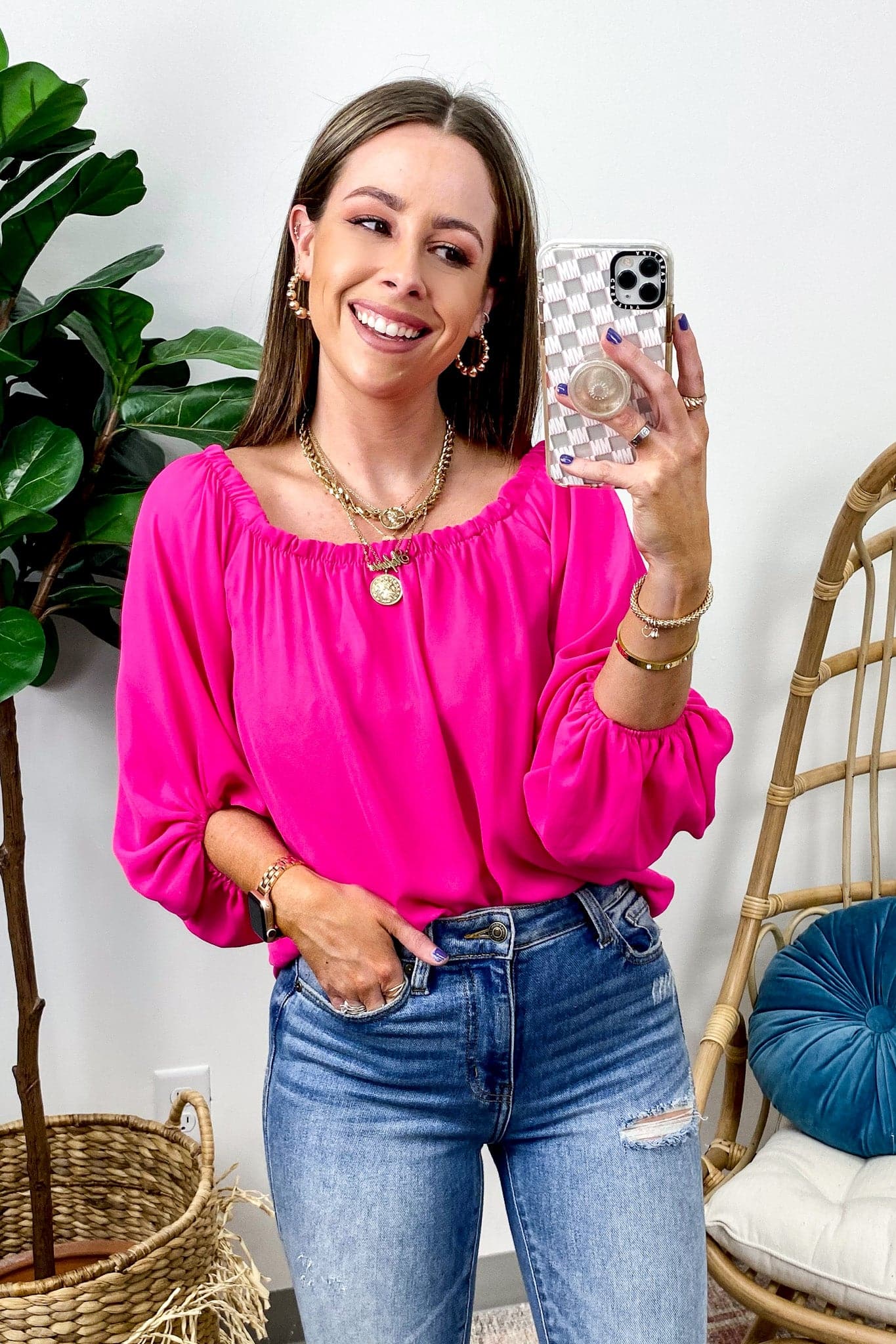  Serrano Off Shoulder Bubble Sleeve Top - FINAL SALE - Madison and Mallory