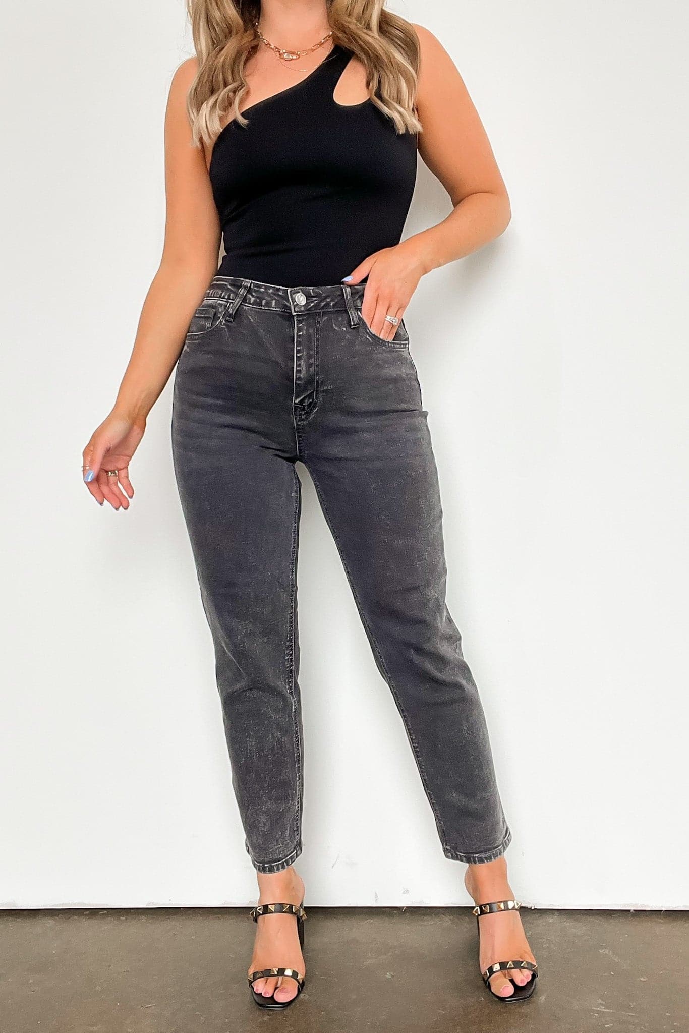  Shaynna High Waist Washed Straight Leg Jeans - BACK IN STOCK - Madison and Mallory